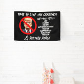 Trump moet weg | Tijd om de vrede te herstellen Spandoek (Insitu)