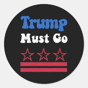Trump Moet Weg, Trump Moet Nu Weg! _2  Ronde Sticker