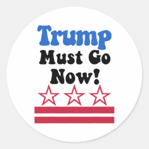 Trump Moet Weg, Trump Moet Nu Weg! Ronde Sticker