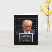 Trump Mok schoot President Donald J Trump Mugshot  Kaart (Gele Bloem)