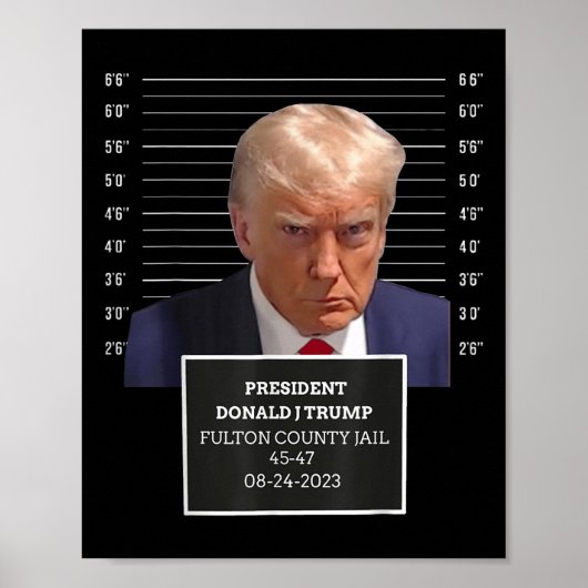 Trump Mok schoot President Donald J Trump Mugshot Poster (Voorkant)