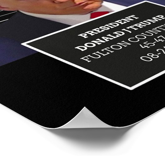 Trump Mok schoot President Donald J Trump Mugshot Poster (Hoek)