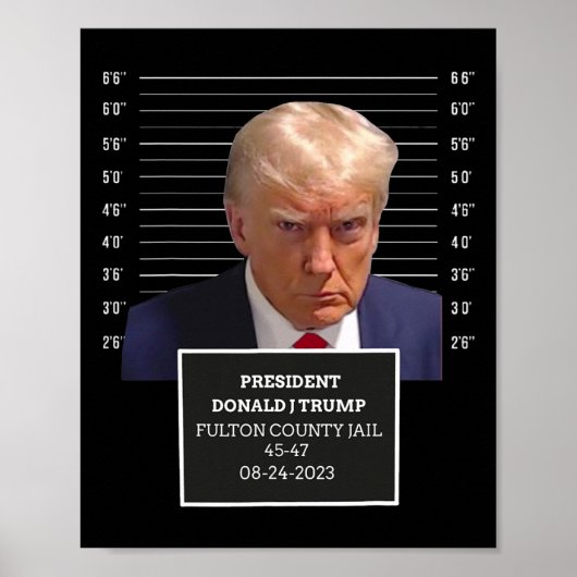 Trump Mok schoot President Donald J Trump Mugshot  Poster (Voorkant)