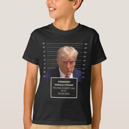 Trump Mok schoot President Donald J Trump Mugshot  T-shirt (Voorkant)
