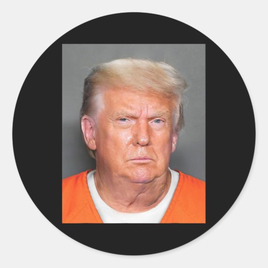 Trump Mok Shot 1 Ronde Sticker (Voorkant)