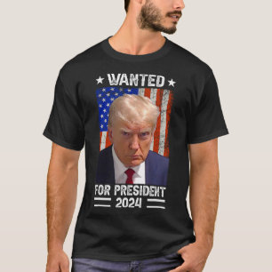 Trump Mok Shot gezocht voor de VS President 2024 1 T-shirt