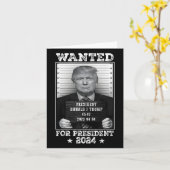 Trump Mok Shot gezocht voor de VS President 2024 2 Kaart (Gele Bloem)