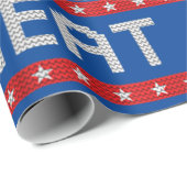 Trump Mok Shot Make Christmas Great Again Blue Cadeaupapier (Rol Hoek)