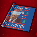 Trump Mok Shot Make Christmas Great Again Blue Cadeaupapier<br><div class="desc">Trump Mok Shot maken Kerstmis weer geweldig,  Trump inpakpapier</div>