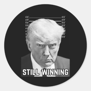 Trump Mok Shot - nog steeds winnend Shirt Ronde Sticker