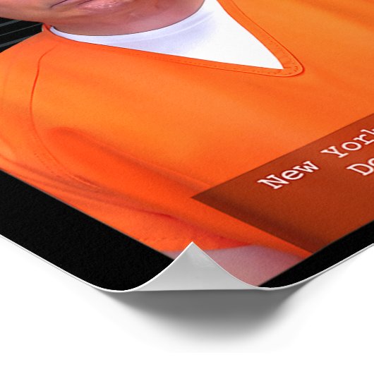 Trump Mok Shot Range Jumpsuit Parodie Achter Bars Poster (Hoek)