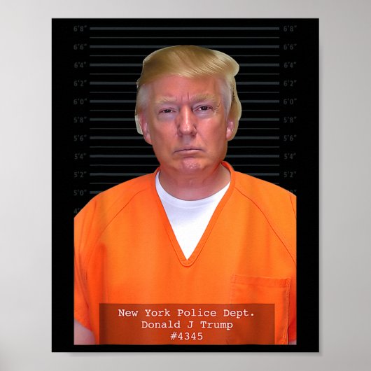 Trump Mok Shot Range Jumpsuit Parodie Achter Bars Poster (Voorkant)
