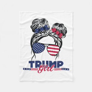 Trump Mom Inauguratiedag 2025 Messy Bun Amerikaans Fleece Deken