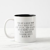 Trump Mom Moederdag Gift, Republikeins cadeau idee Tweekleurige Koffiemok (Links)