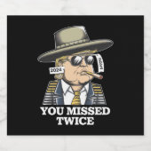 Trump moordaanslag Trump 2024 gemist Bier Etiket (Enkel label)