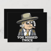 Trump moordaanslag Trump 2024 gemist Briefkaart (Voorkant / Achterkant)