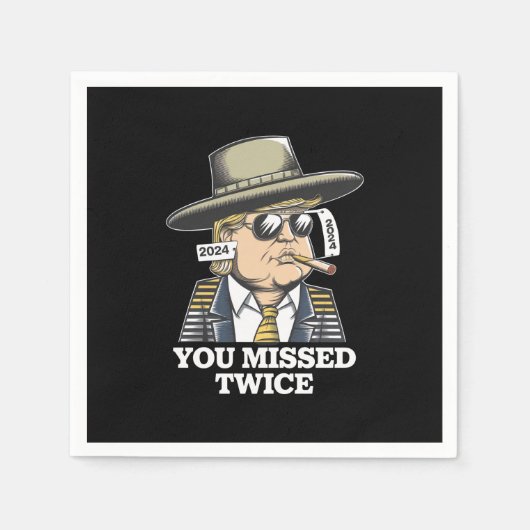 Trump moordaanslag Trump 2024 gemist Servet (Voorkant)