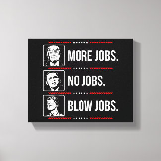 Trump more jobs canvas afdruk
