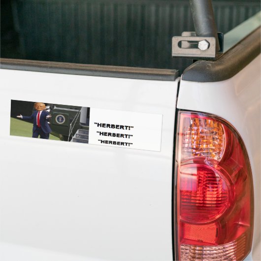 TRUMP-morfen in Herbert Hoover-bumpersticker Bumpersticker (Op Truck)