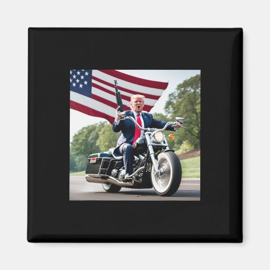 Trump Motorrijder Slecht Magneet (Voorkant)
