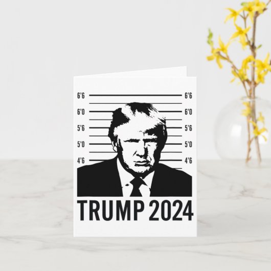 Trump Mugshot 2024 President  Kaart (Gele Bloem)