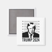 Trump Mugshot 2024 President Magneet (Voorkant / Achterkant)