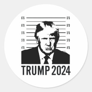 Trump Mugshot 2024 President Ronde Sticker