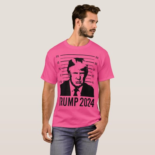 Trump Mugshot 2024 President T-shirt (Voorkant volledig)