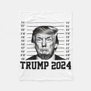 Trump Mugshot 45 Legende President  Fleece Deken