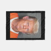 Trump Mugshot Fleece Deken (Voorkant (Horizontaal))