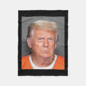 Trump Mugshot Fleece Deken (Voorkant)