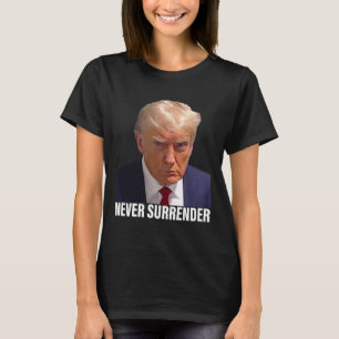 Trump Mugshot geeft nooit Mannen vrouwen over T-shirt