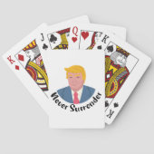 Trump Mugshot geeft zich nooit over Pokerkaarten (Achterkant)