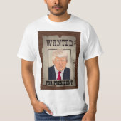 TRUMP MUGSHOT GEZOCHT VOOR PRESIDENT 2024 T-SHIRT (Voorkant)