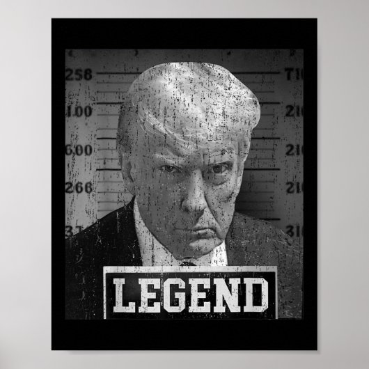 Trump Mugshot Grappige Donald Trump Legend Poster (Voorkant)