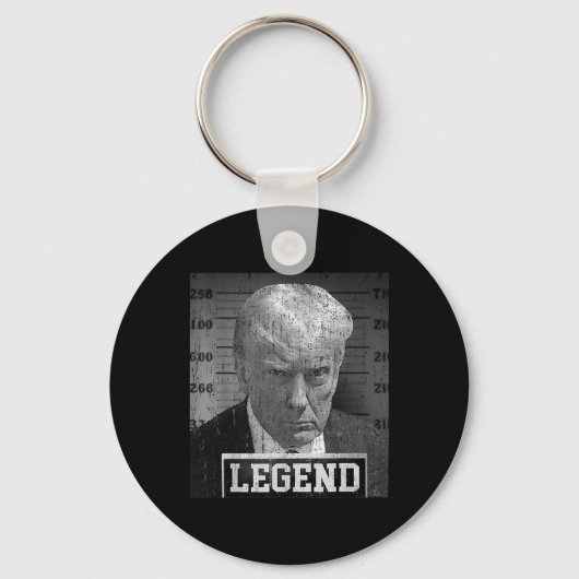 Trump Mugshot Grappige Donald Trump Legend Sleutelhanger (Voorkant)