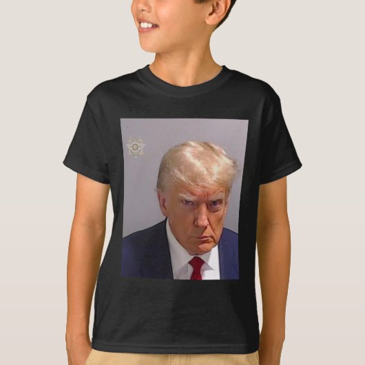 Trump Mugshot T-shirt - iconisch en grappig (Voorkant)