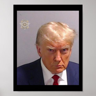 Trump Mugshot T-shirt - iconisch en grappig Poster
