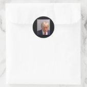 Trump Mugshot T-shirt - iconisch en grappig Ronde Sticker (Tas)