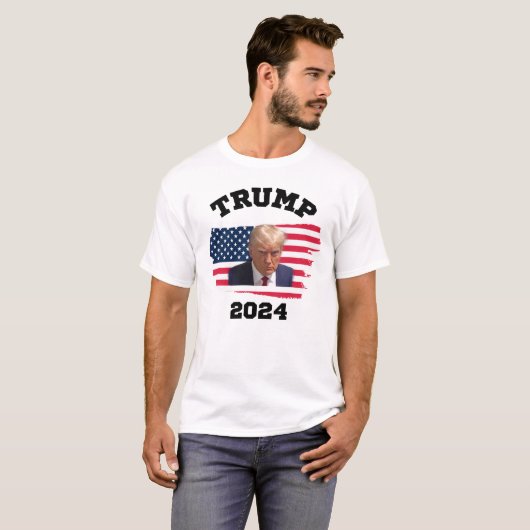 Trump Mugshot - Trump 2024 Mugshot Conservatief T-shirt (Voorkant volledig)