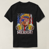 Trump Mullet 4 juli Amerikaanse vlag Merica T-shirt (Design voorkant)