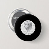 Trump Munt Eén Dollar Ronde Button 5,7 Cm (Voorkant /achterkant)