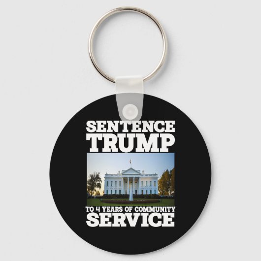 Trump naar 4 jaar dienst Witte Huis Sleutelhanger (Voorkant)