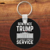 Trump naar 4 jaar gemeenschapsdienst 5 sleutelhanger (Voorkant)