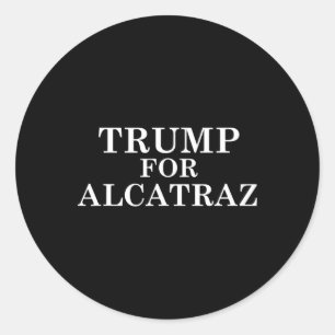 Trump Naar Alcatraz Gevangenis Politieke Anti Dona Ronde Sticker