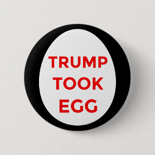 Trump nam de rode en zwarte knop van het ei ronde button 5,7 cm