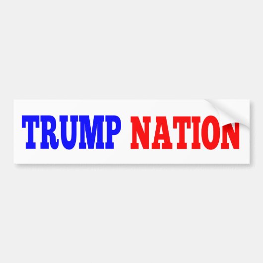 TRUMP NATION Bumpersticker (Voorkant)