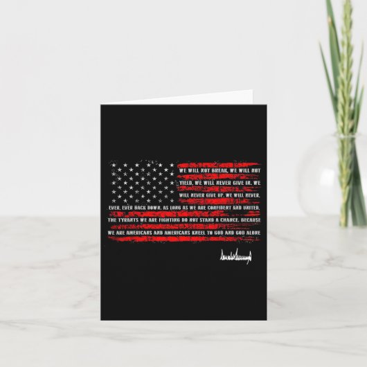Trump Nation Proclamation Flag Kaart (Voorkant)