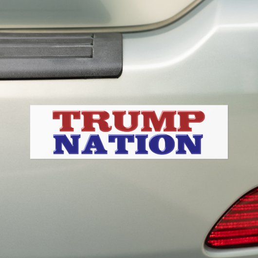 Trump Nation red blue Bumpersticker (Op auto)