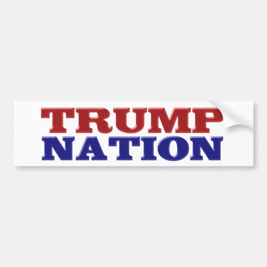 Trump Nation red blue Bumpersticker (Voorkant)